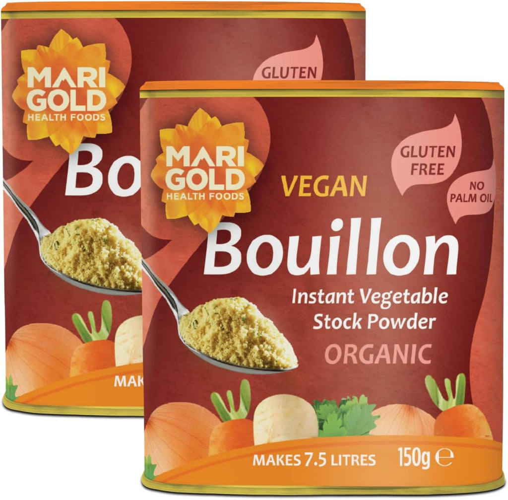 Marigold Swiss Vegetable Vegan Bouillon Powder Organic (150g) Red - Pack of 2