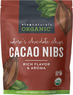 Viva Naturals Organic Cacao Nibs, Unsweetened, 1 LB (454 g), Keto Friendly, Vegan, Non-GMO, Gluten-Free Chocolate Chip Substitute