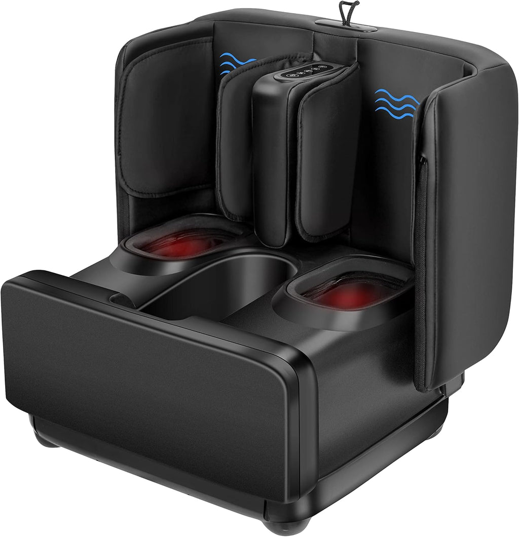 COMFIER 2 in 1 Foot Massager Machine, Shiatsu Foot and Calf Massager with Heat,Kneading,Vibration,Compression Massagers for Feet,Ankle,Leg,Tired Muscles & Plantar Fasciitis,Gift for Men Women