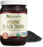Kevala Organic Black Tahini - Double Size Gluten Free Black Sesame Paste for Cooking and Baking at Home, Source of Calcium and Dietary Fiber, For Stir-Fry Dishes and Making Dark Organic Hummus, 32 oz