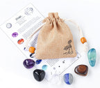 6pc Crystals Tumble Stones Bulk Set Constellation Lucky Gem Amulet Tumbled Polished Natural Stones for Wicca, Reiki, and Energy Crystal Healing,Virgo