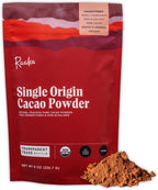 Raaka Chocolate Organic Cacao Powder - Unsweetened, Non-Alkalized, Perfect for Baking, Substitute for Cocoa Powder - Gluten-Free, Soy-Free, Sugar-Free, Allergen-Friendly - 8oz Resealable Bag