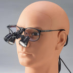 2.5X 3X 3.5X Optional Titanium Frame Binocular Dental Surgical Loupes with High Brightness Led Headlight (Working Distance:(280-380mm) S, Magnification:3X)