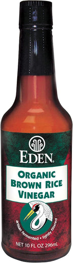 Eden Organic Brown Rice Vinegar, 10 fl oz Amber Glass, Imported