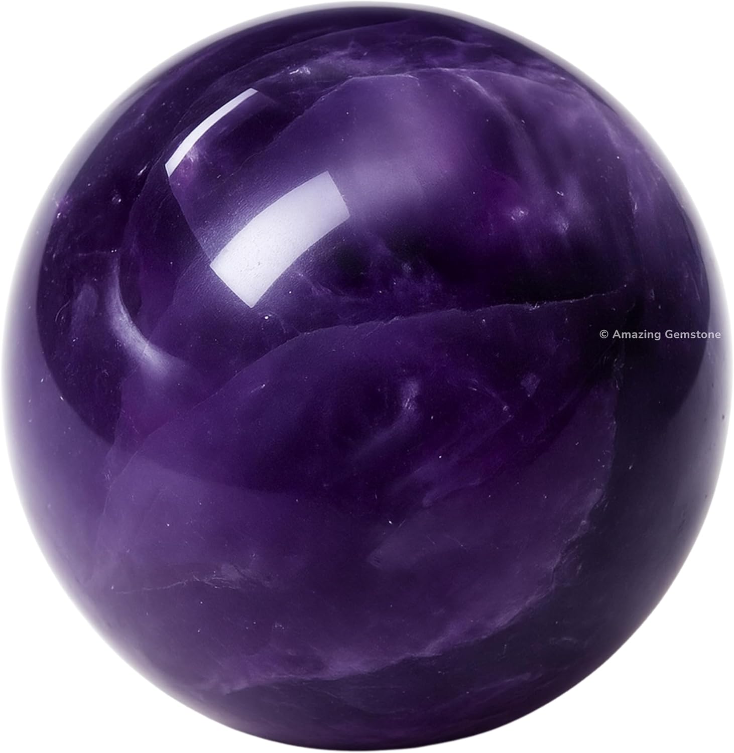 Amazing Gemstone Amethyst Crystal Ball - 1" Inches Crystal Sphere Meditation Balls for Witchcraft and Decorative Balls - Crystals and Healing Stones Beginners Gift (Pack of 1)