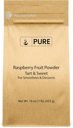 Pure Original Ingredients Raspberry Fruit Powder (1lb) Gluten-free, Great in Smoothies & Desserts