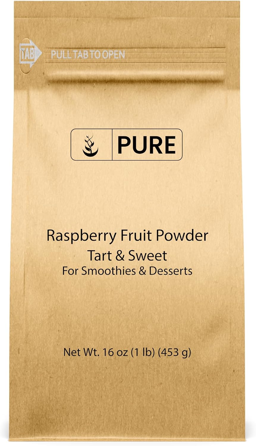 Pure Original Ingredients Raspberry Fruit Powder (1lb) Gluten-free, Great in Smoothies & Desserts