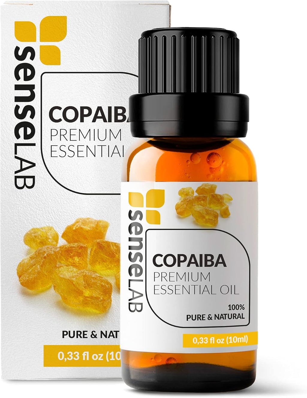 SenseLAB Copaiba Essential Oil - Skin Care and Essential Oils Fragrance Mixing - Massage Oil - 100% Pure Extract Copaiba Oil Therapeutic Grade for Aromatherapy Diffuser (10 ml)