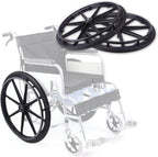 WORDFUN 2 Pcs Rear Wheelchair Wheels Replacement, 20in 22in 24in Wheelchair Caster Assembly, Silence, Replacement PartsUniversal Fit, Replacement Wheels for Wheelchair Walkers