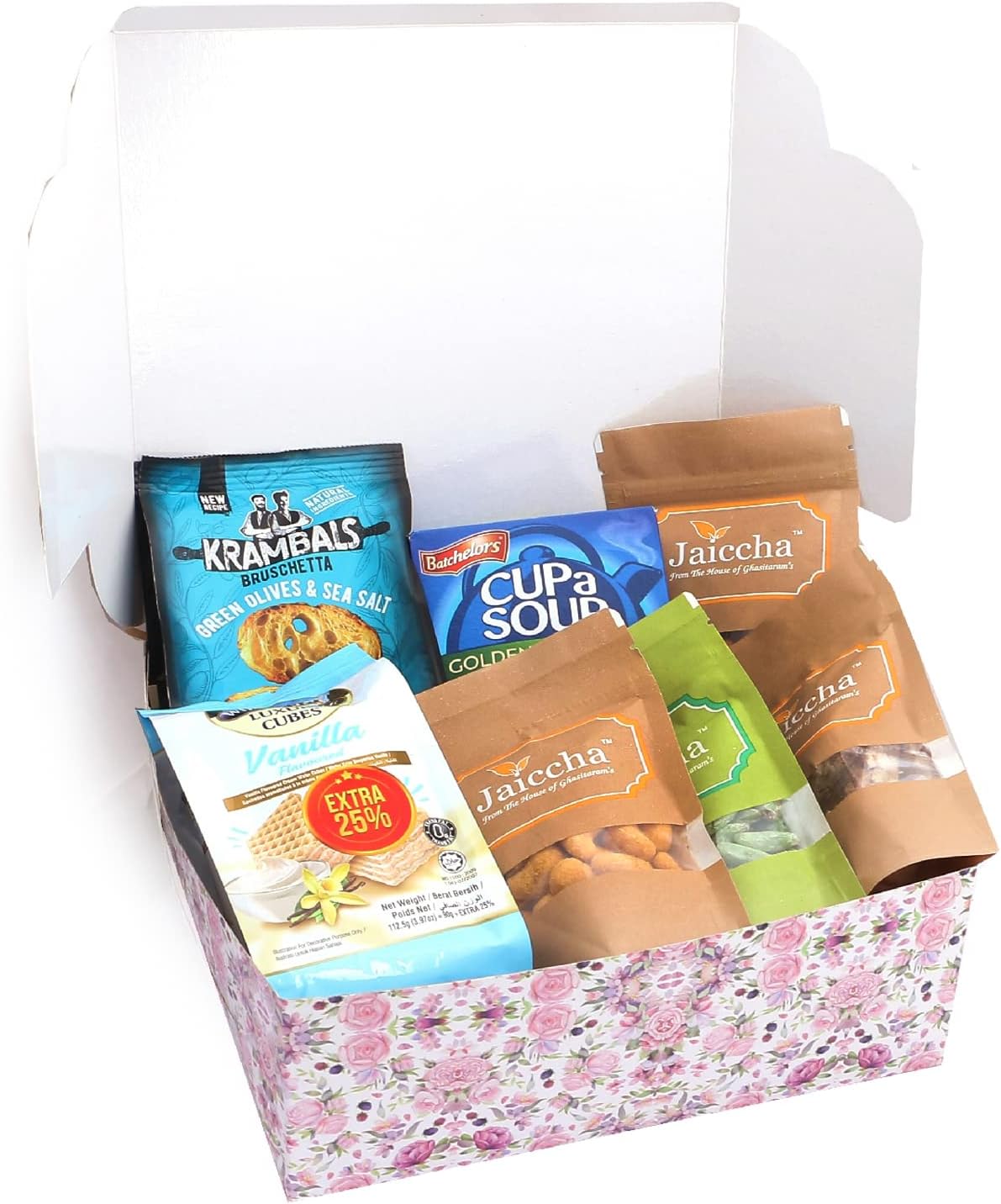 Jaiccha Ghasitaram Rakhi Gifts for Sisters Printed Hamper Box