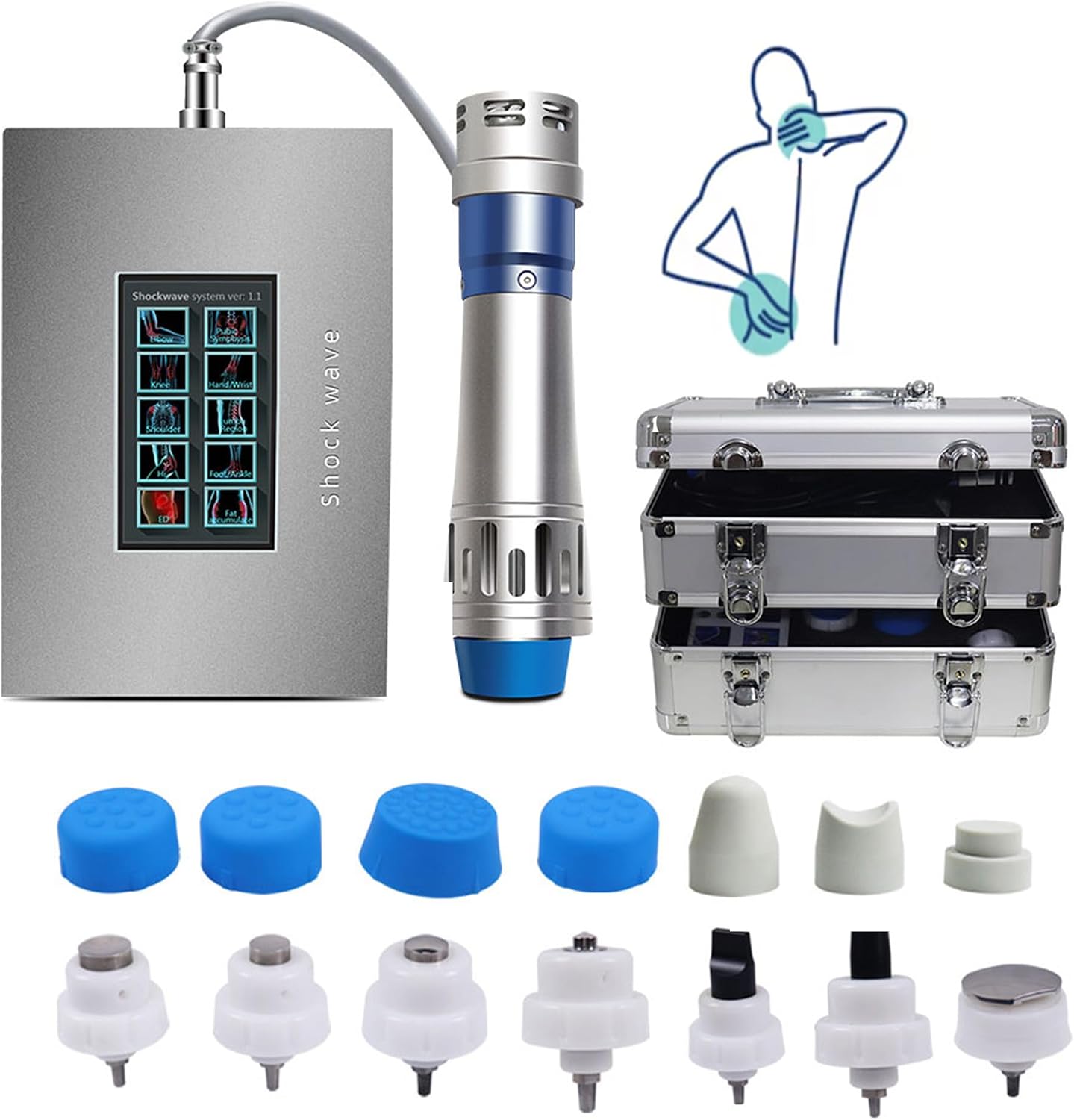 Extracorporeal Shockwave Therapy Machine for Muscle Pain Relief Electric Shockwave Machine,Focused Shock Wave Therapy Massager for Shoulder Neck Soreness Plantar Fasciitis Shockwave Therapy