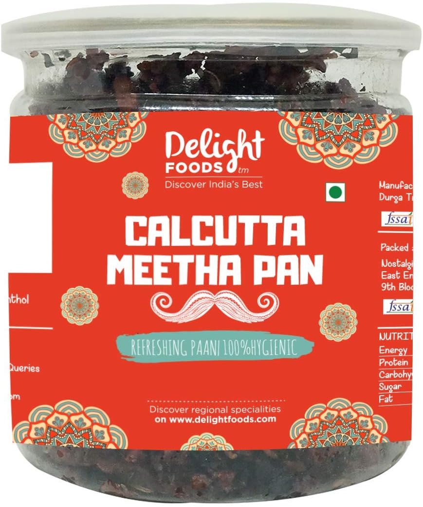 Delights Delight Foods Premium Calcutta Meetha Paan Without Supari |Sweet Paan Hygienically Packed Traditional Mukhwas, Mouth Freshener (300g)