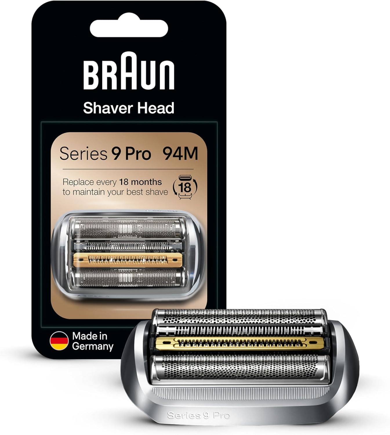Series 9 Men's Electric Shaver Head ORIGINAL Replacement Blade, Silver 94M