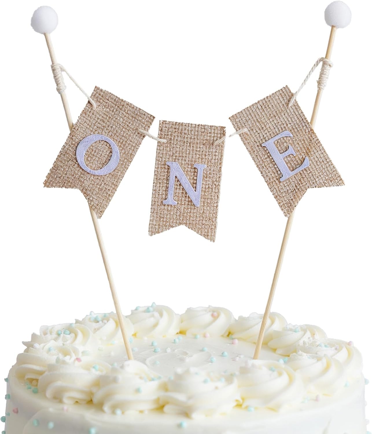 Handmade “ONE” Birthday Cake Topper 1st First Birthday Cake Bunting Perfect for 1st Birthday Cake Decoration Cake Smash and Photo Prop Ideal for Celebrations