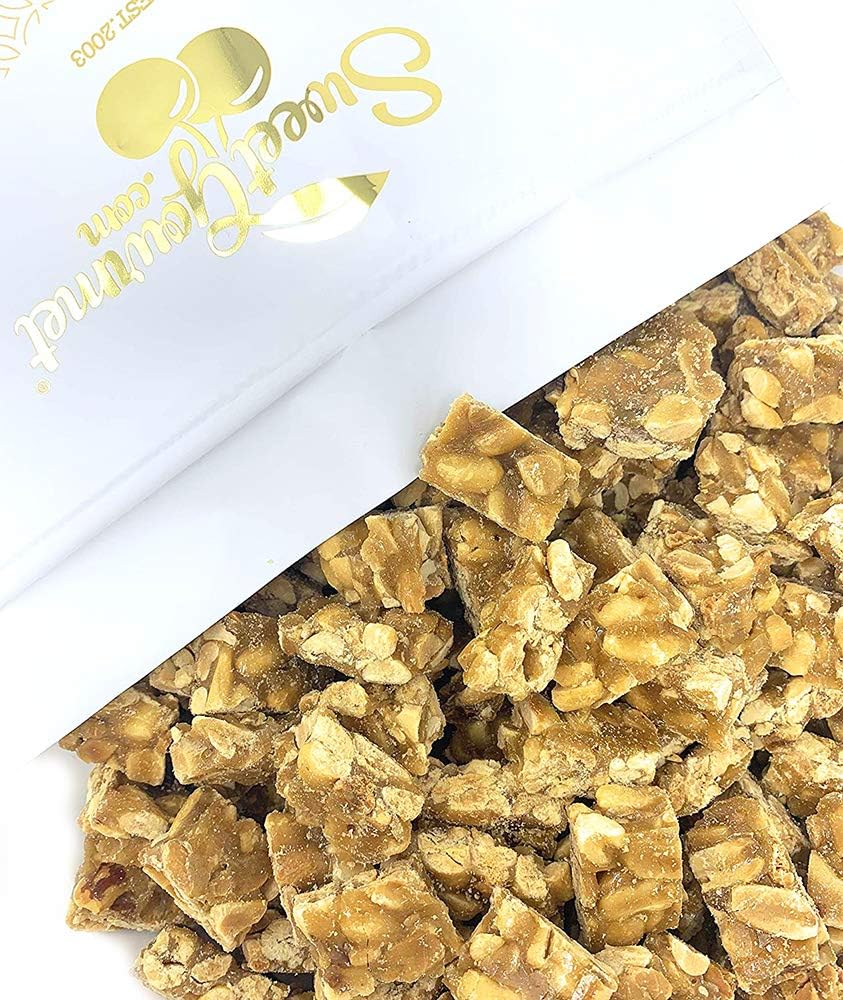 SweetGourmet Classic Old-Fashioned Peanut Butter Squares, Peanut Brittle Candy, 3 Pound
