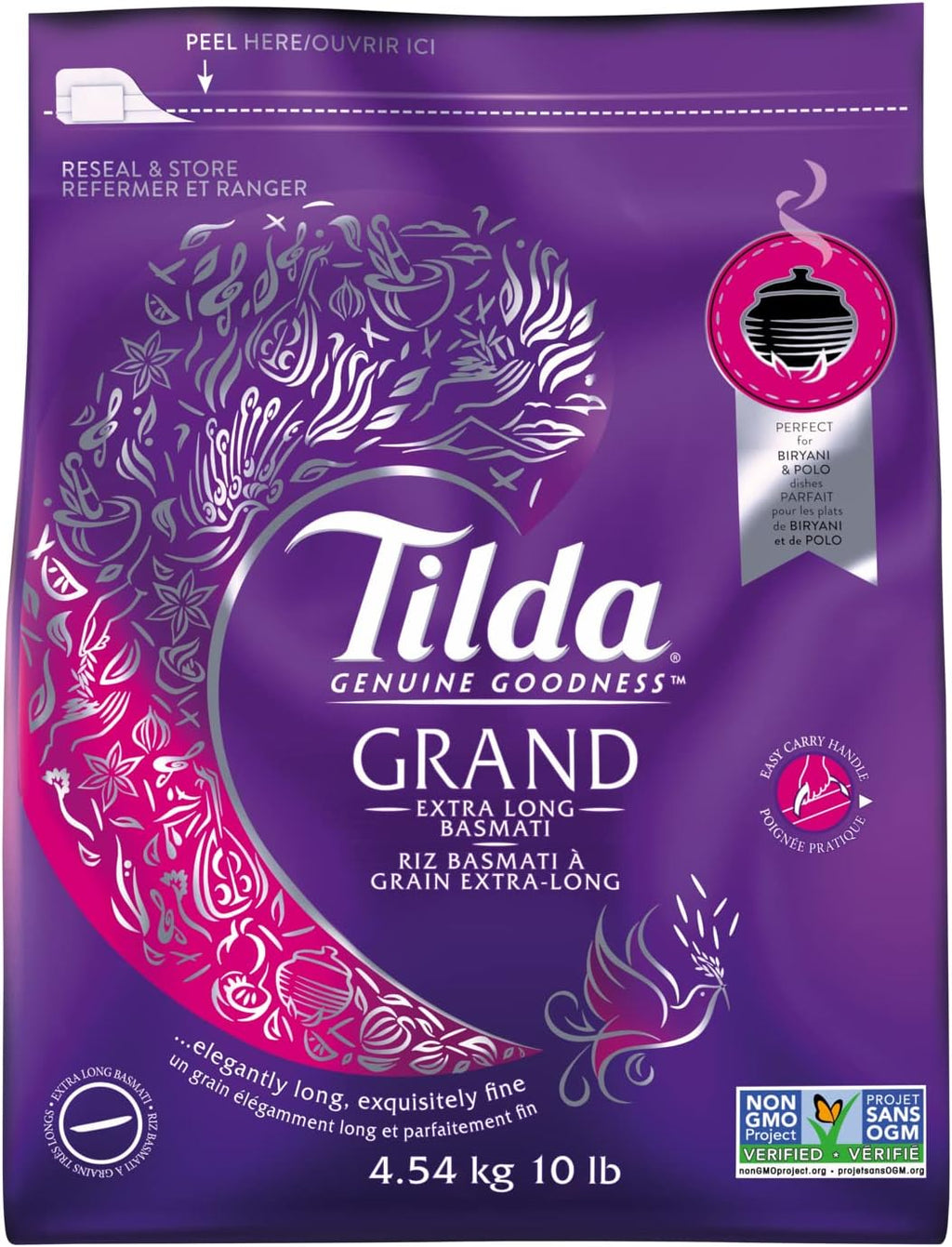 Tilda Grand Finest Extra Long Grain Basmati Rice - 10 Lbs
