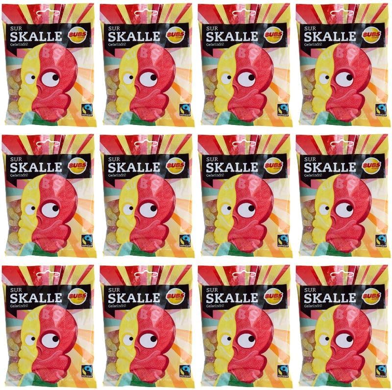 Bubs Skull Sour Liquorice 12 Packs of 90g