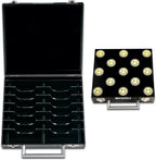 Diamondg Pet Grooming Clipper Blade Case with 14 Slots – Durable ABS Storage Box with Secure Latches, Organizer for Dog & Cat Grooming Blades, Professional Groomer Accessory, Black