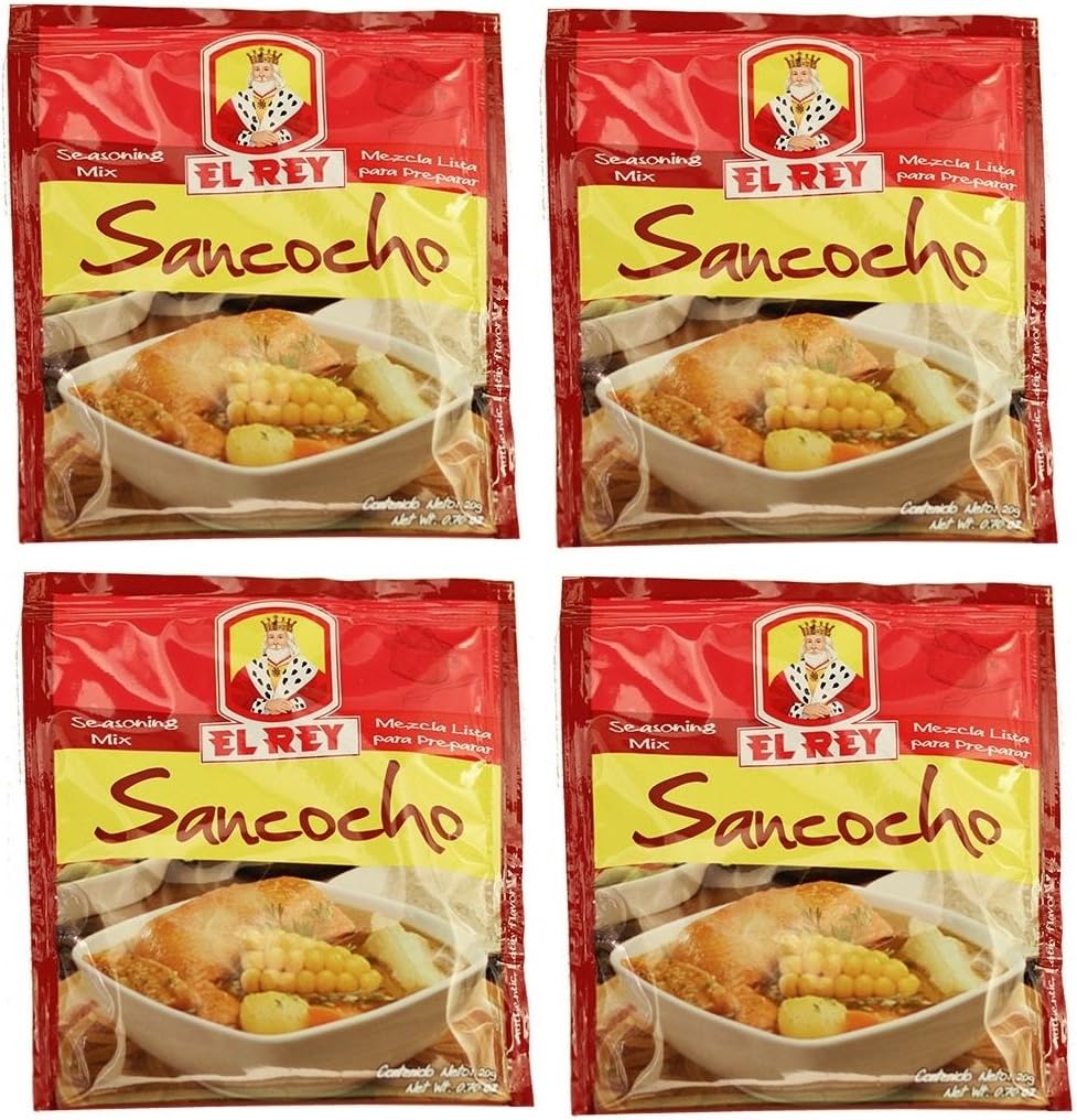 EL REY Sancocho 20 gr. | Seasoning Mix 0.70 oz. - 4 Pack.