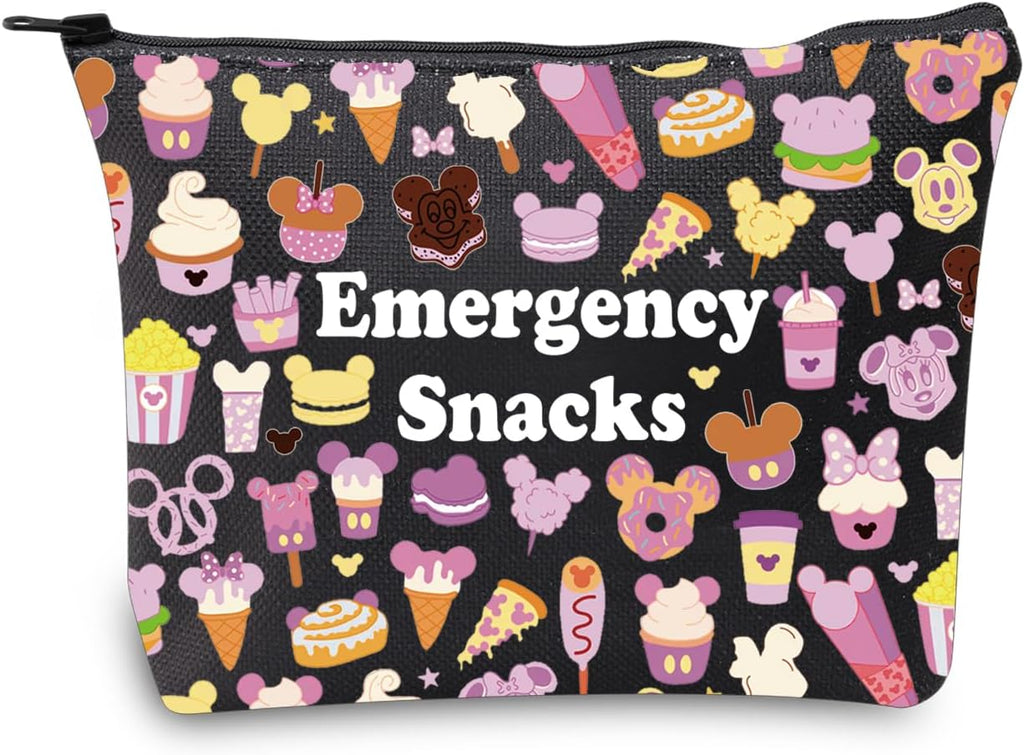 JXGZSO Emergency Food Storage Bag - Reusable Zipper Pouch, Food Safe, Snack Lover Gift (Emergency Snacks 2 Black)