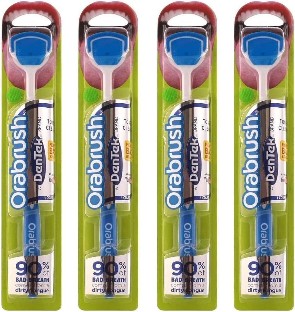 Dentek Orabrush Tongue Cleaner (Pack of 4) Colors May Vary