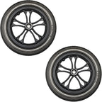 1 Pair 12 Inch Wheelchair Rear Wheels Assembly, 12 ½x2 ¼ Solid Rubber Replacement Wheelchair Wheels for Most Electric Wheelchairs with 1/2" (12mm) Bearings