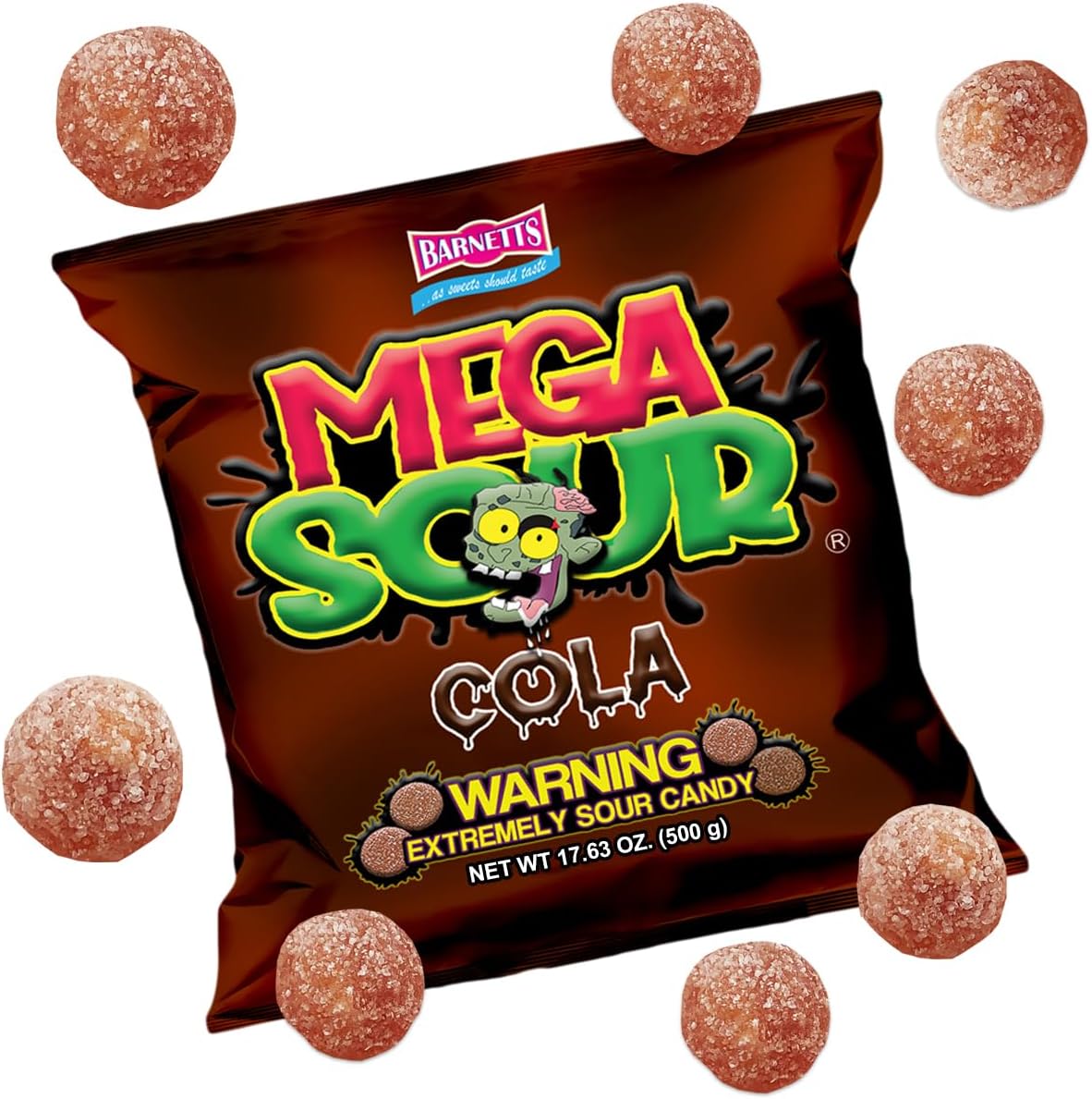 Barnetts Sweets Mega Sour Candy Cola 500g