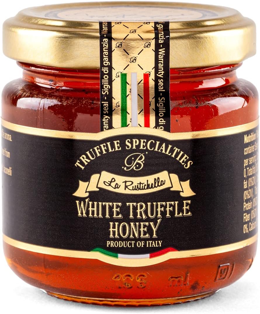 La Rustichella - White Truffle Honey 4.94 oz (140 gr) - 100% Made in Italy | Gluten-Free, Cholesterol-Free