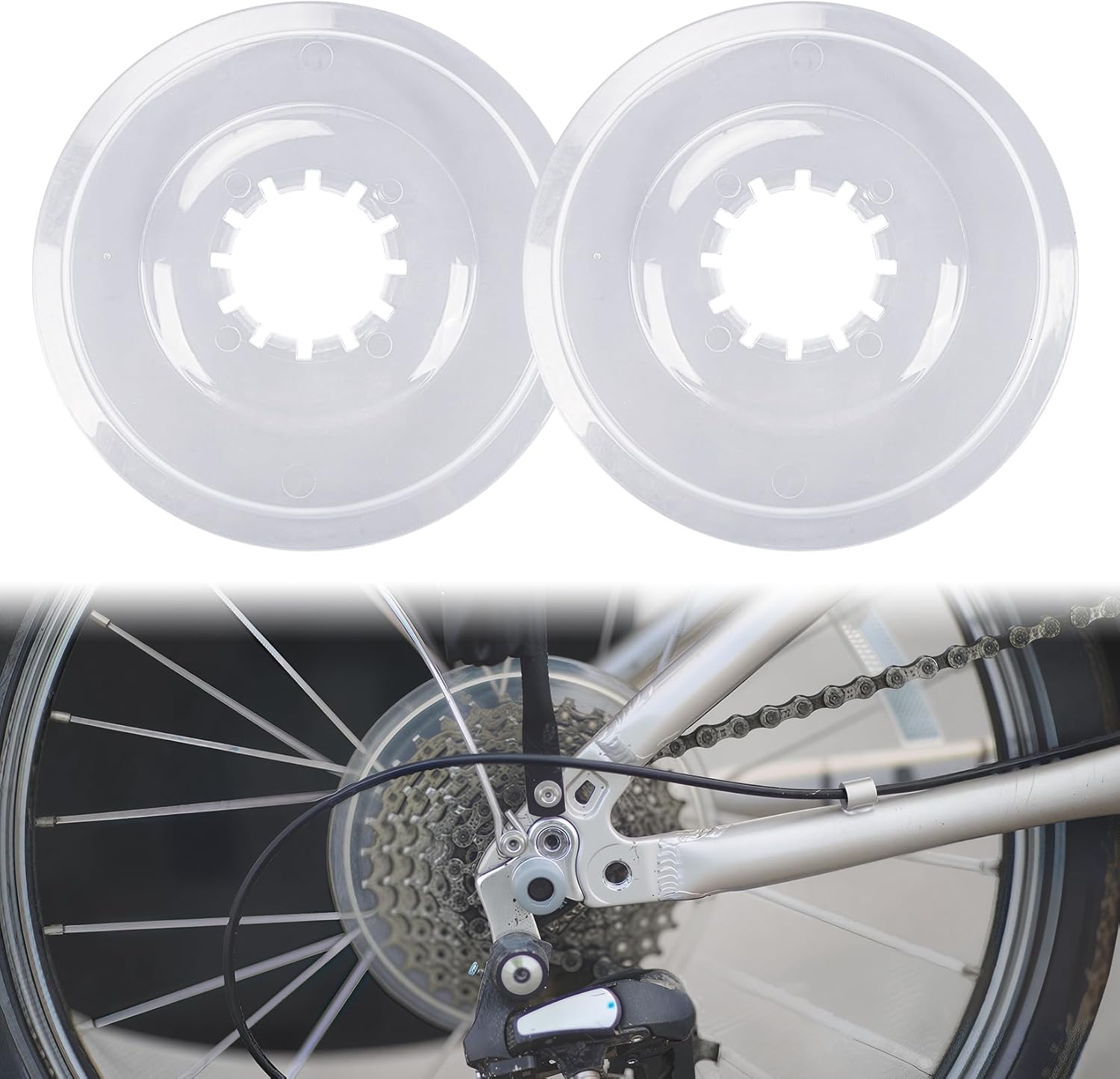 PSLER Flywheel Guard - 2PCS 138 mm Freewheel Spoke Protector for Mountain Bike Road Bike