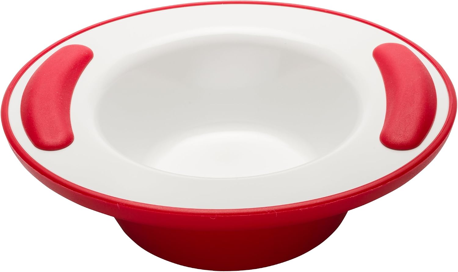 NRS Healthcare Red/White Soft Grip Keep Warm Thermo Bowl