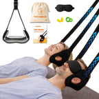 Durchbruch Neck Stretcher Hammock for Daily Neck Relief – Adjustable Cervical Traction Device with Removable Pads, Silicone Protectors, Eye Mask, Earplugs & Travel Bag