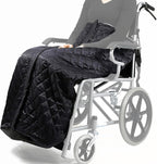 Wheelchair Blanket with Zipper,Silky Short-Pile Arctic Fleece Cushion Knee Cover for Adults, Leg and Foot Warmer Cover, Winter Ponchos Jacket for Wheelchair Users Warmth Universal Fit Black