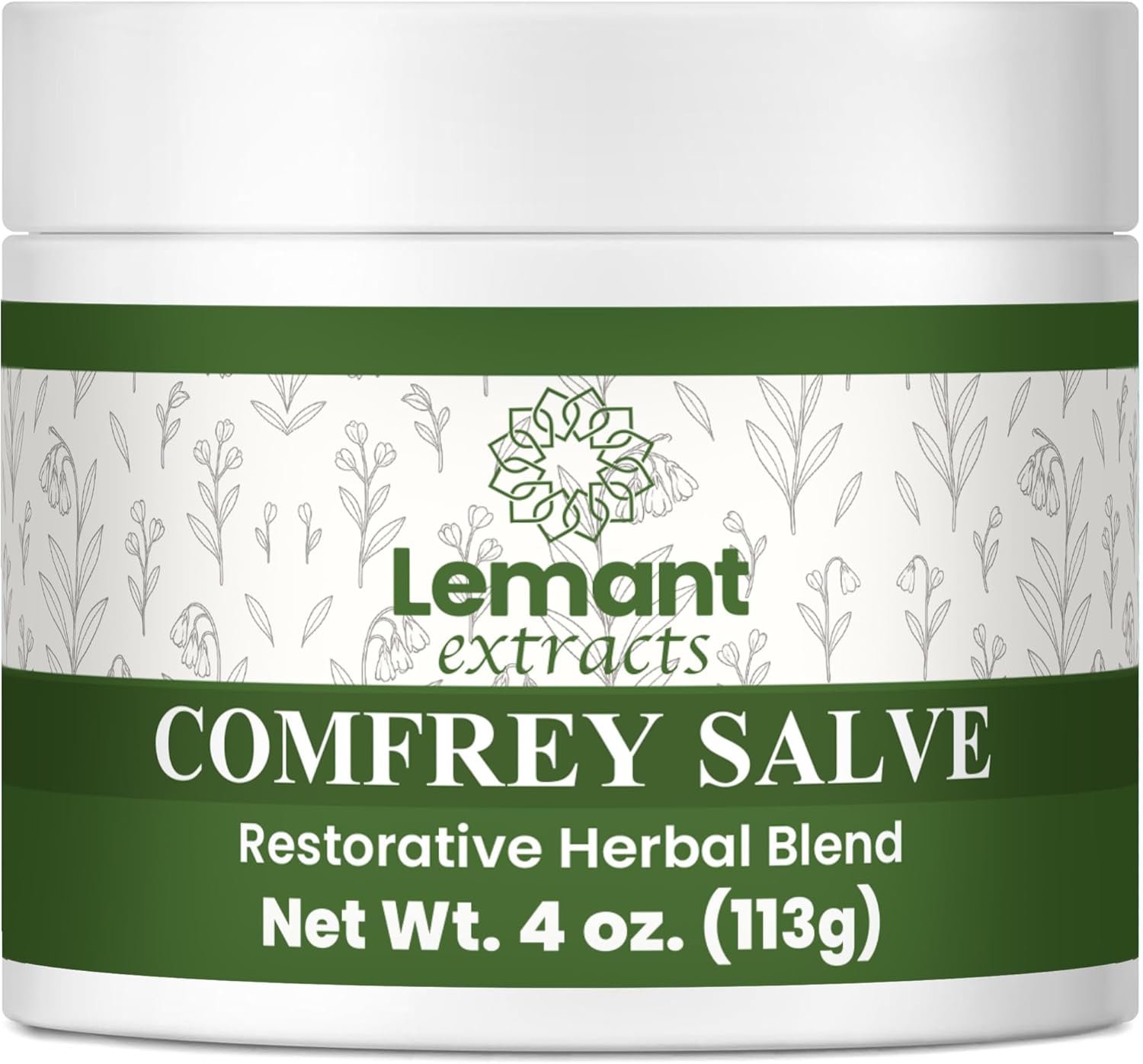 Organic Comfrey Salve for Bone Healing (4 oz) | Natural, Herbal Comfrey Cream for Soothing Comfort and Recovery - Infused with Concentrated Comfrey Oil