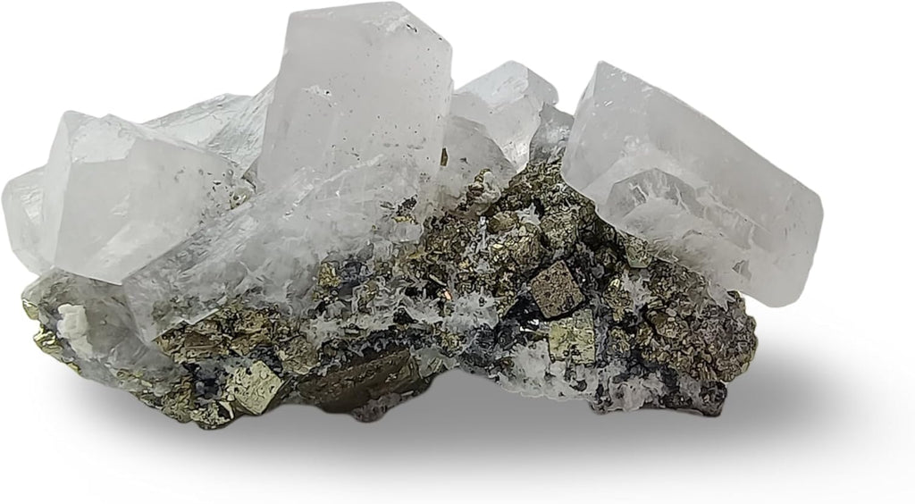 Natural Calcite Crystal from Peru - Authentic Energy Stone Specimen Formed with Several Crystals | Cluster, Druse or Twin Shapes | for Collection, Decoration or Gifting (2 to 3 Ounce)