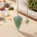 Green Aventurine Point Crystal Mini Pendulum Healing Dowsing Energy Balancing Chakra Divination for Meditation