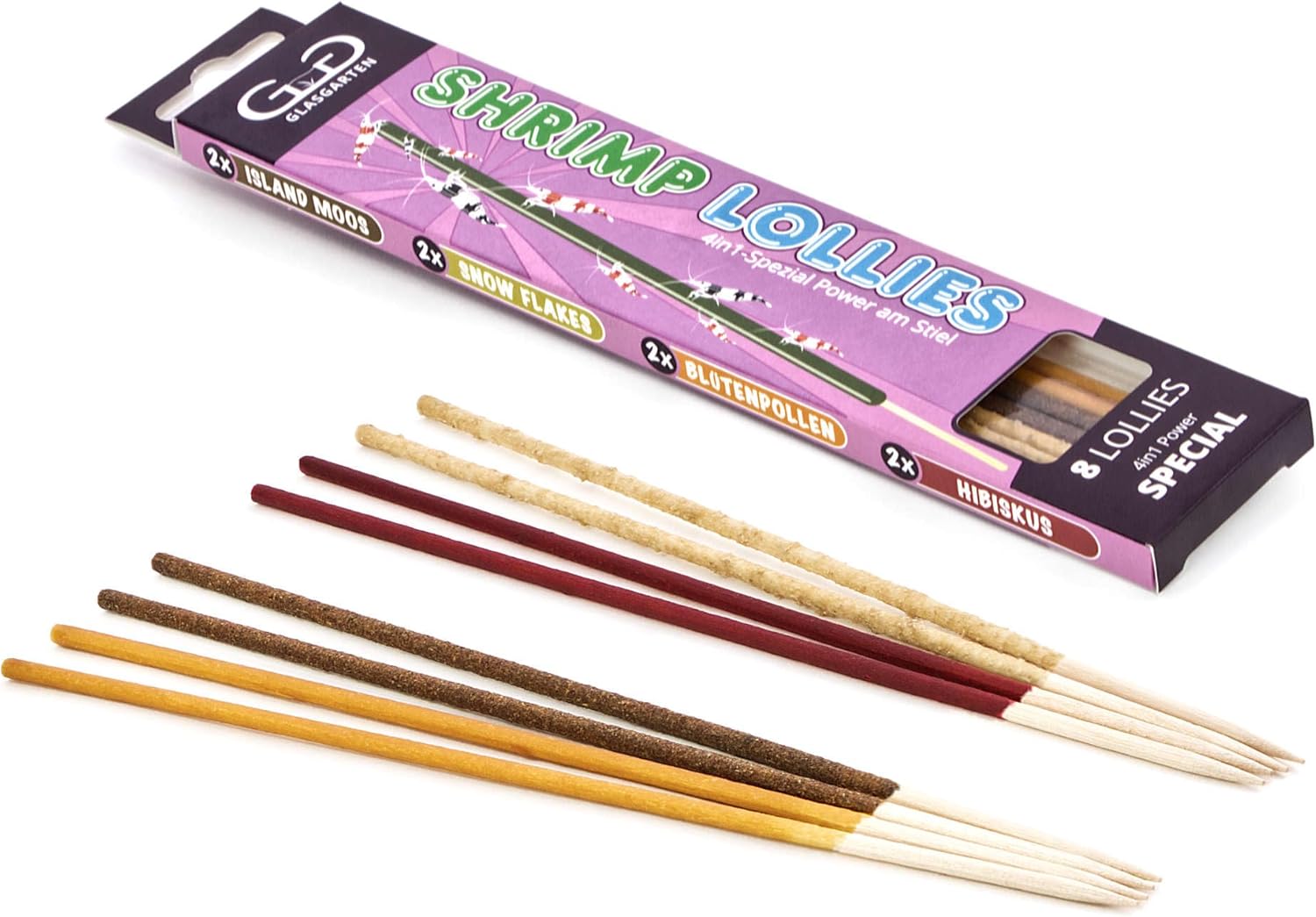 GlasGarten Shrimp Lollies - 4in1 Power Shrimp Food (8 Pieces, 4in1 Power Special)
