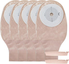 Colostomy Bags, Ostomy Supplies 10 pcs One Piece Ostomy Drainable Pouches Clip Closure for Ileostomy Stoma Care (Cut-to-Fit, Cut Size 15-60mm)