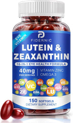Lutein and Zeaxanthin Supplement - AREDS 2 Plus+ Eye Vitamins, 40 mg Lutein & 8 mg Zeaxanthin with Vitamins C, E, Zinc, Omega-3 & CoQ10 for Blue Light Protection, Eye Health Support - 150 Softgels