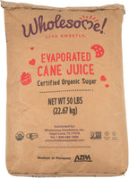 Wholesome Organic Cane Sugar, Non GMO & Gluten Free, 50 Pound (Pack of 1), (Packaging May Vary)