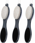 Foot File Callus Remover, 3 Pcs 4 in 1 Foot Brush Dead Skin Remover for Feet withFoot Scrubber, Pumice Stone, FootRasp and Sand Paper for Home Feet Care