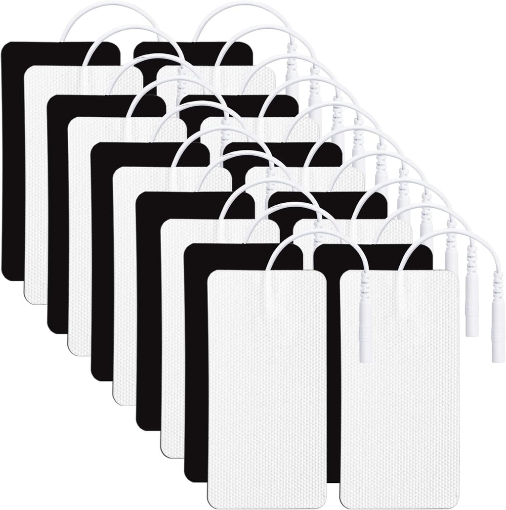 TENS Unit Replacement Pads 20 Pcs 2" x 4" Large Electrode Patches with Upgraded Self-Adhesive & Non-Irritating Design, Reusable 35 Times for Electrotherapy, Compatible with AUVON, TENS 7000