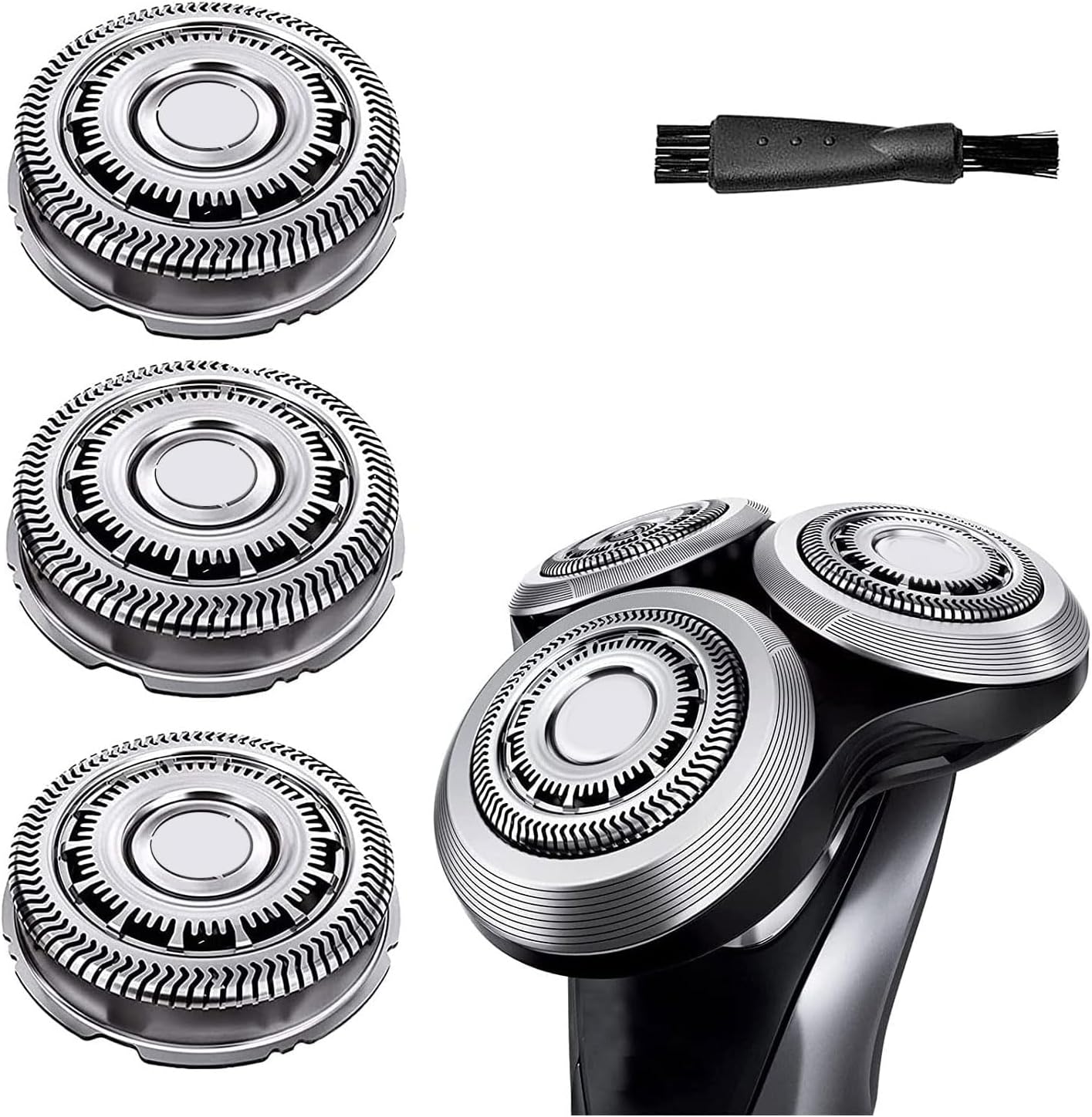 SH60/72 Replacement Heads Compatible with Philips Series 6000 Razor Shavers SH60 Shaver Replacement Blades Skin Protect Super Compatible with Norelco Series 6000 Model S6810/82, S6850/85