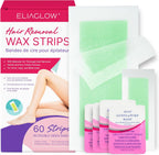 60 PCS Wax Strips for Hair Removal: 40 Body & 20 Facial Hair Removal for Women - Waxing Kit for Women, Face, Eyebrow, Arms, Legs, Chest, Back, Bikini/Brazilian Waxing Strips & 4 Calming Oil Wipes