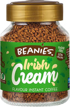 Beanies Flavour Instant Coffee - Irish Cream Instant Flavored Coffee - Bold & Adventurous Full-On Flavor - An Indulgent Sugar Free Taste Explosion - Low Calorie - Vegan & Gluten Free - Wheat & Dairy Free, 50g jar