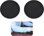 Elbow, Arm & Wrist Rest Cushioning Pads for Pressure Point & Pain Relief on Gaming & Work Surfaces; Made of Neoprene with Soft Nylon Surface; 4.5" Wide, 0.44" Thick; 2-Pack! (Pitch Black)