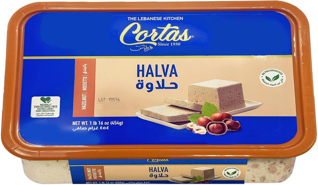 Cortas - Halva with Hazelnuts, 1 Lb (454g), Product of Lebanon