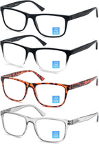 Blue Light Blocking Reading Glasses Men Large Wide Oversized Square Computer Readers Glasses for Big Head/Large Face