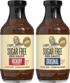 G Hughes Sugar Free BBQ Sauces, Hickory & Original Sugar Free Barbecue Sauces - No Sugar BBQ Sauce, Gluten Free Barbecue Sauce - 18 oz (Pack of 2)