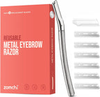 ZOMCHI Eyebrow Razor, Face Razors for Women&Men, Eyebrow Trimmer Shaper with Precision Cover,Facial Shaver with 6 Blades (Silver)