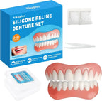 Moldable False Teeth - Silicone Dentures - Men and Veneers Teeth for Women - Upper and Lower Matching Set - Fix Your Smile at Within Minutes - Blue - 1PCS - Y7